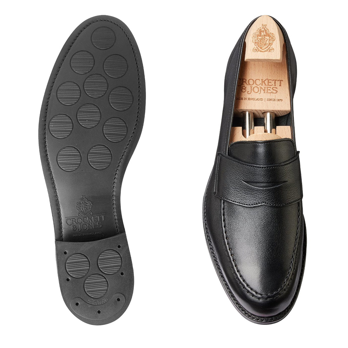 Harvard 2 Black Milled Calf – Crockett & Jones US