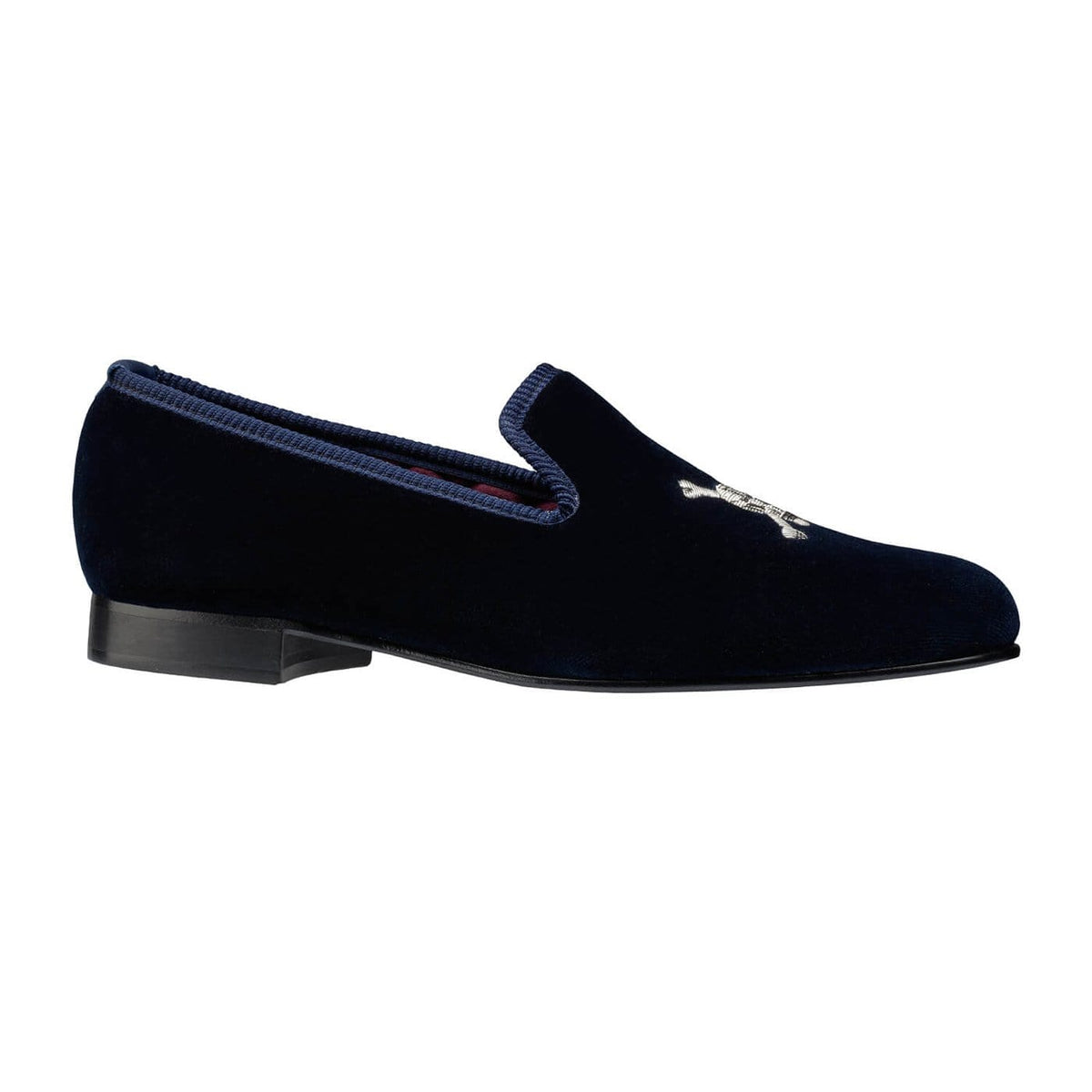 Skull & Crossbones Navy Velvet | Crockett & Jones – Crockett