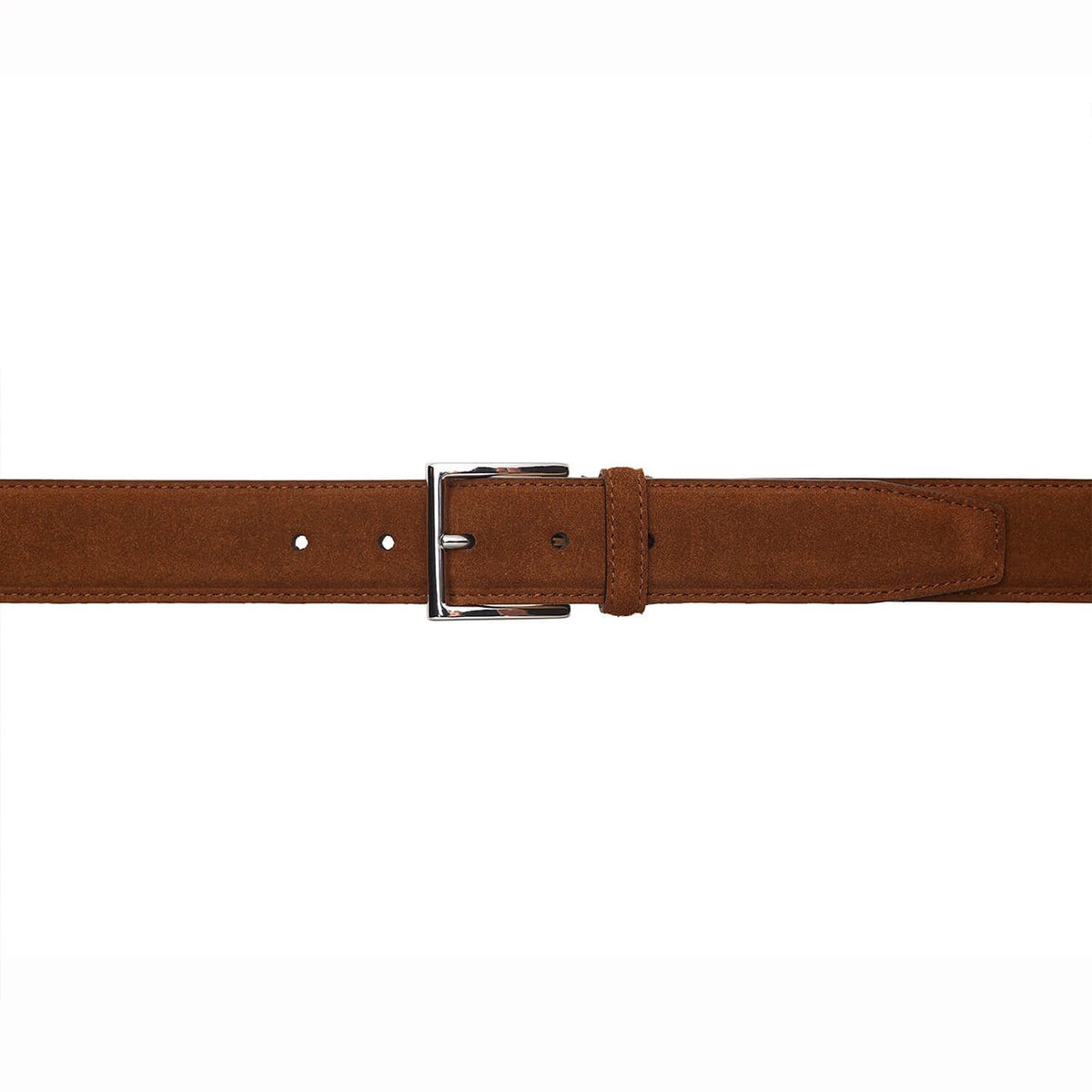 The Oxford Shop O-Ring Suede Belt In Snuff