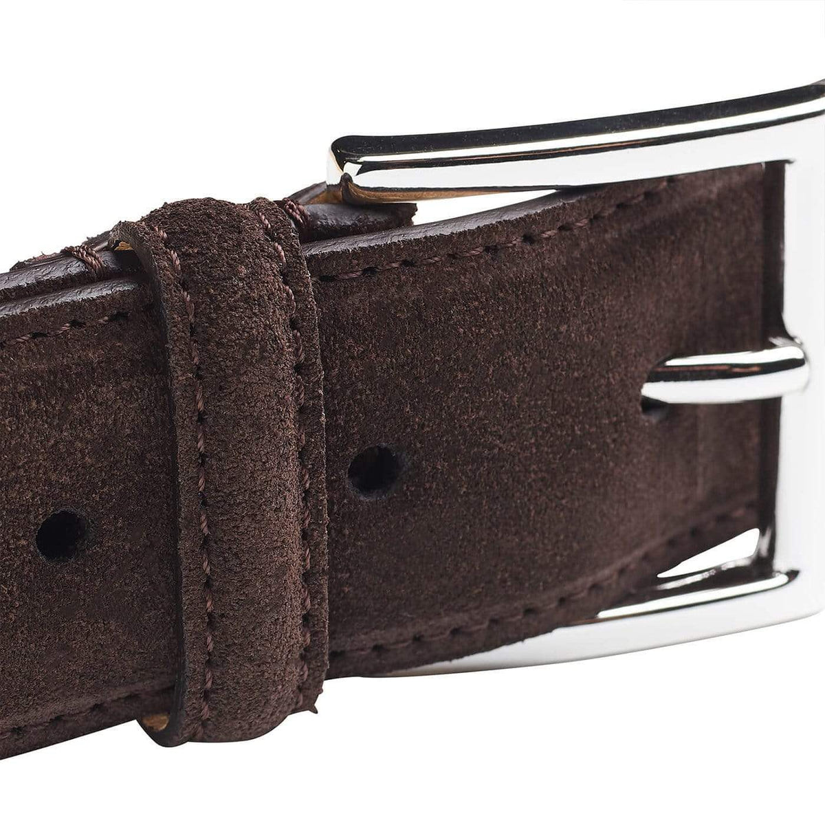 Crockett & Jones Dark Brown Woven Calf Leather Belts by Bodileys English  Made Men's Belts