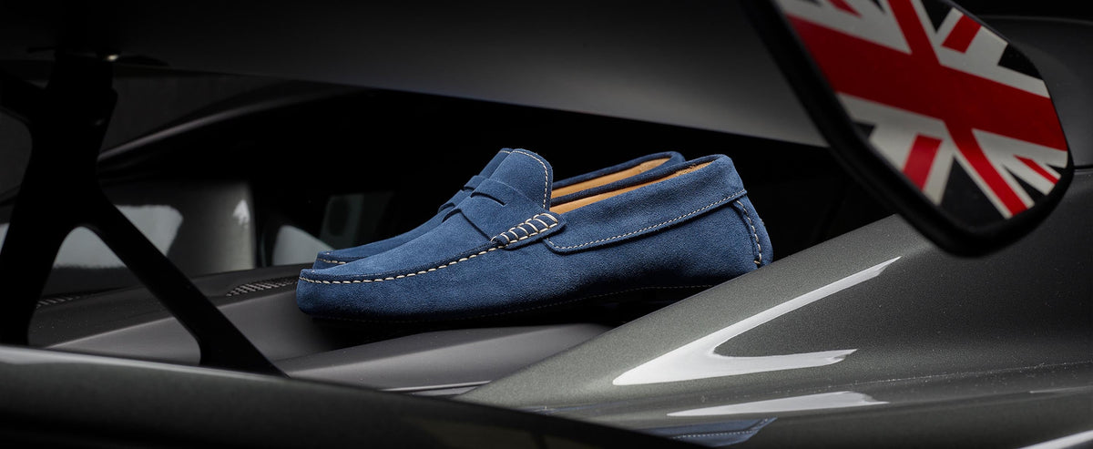 Car Shoe suede driving shoes - Blue
