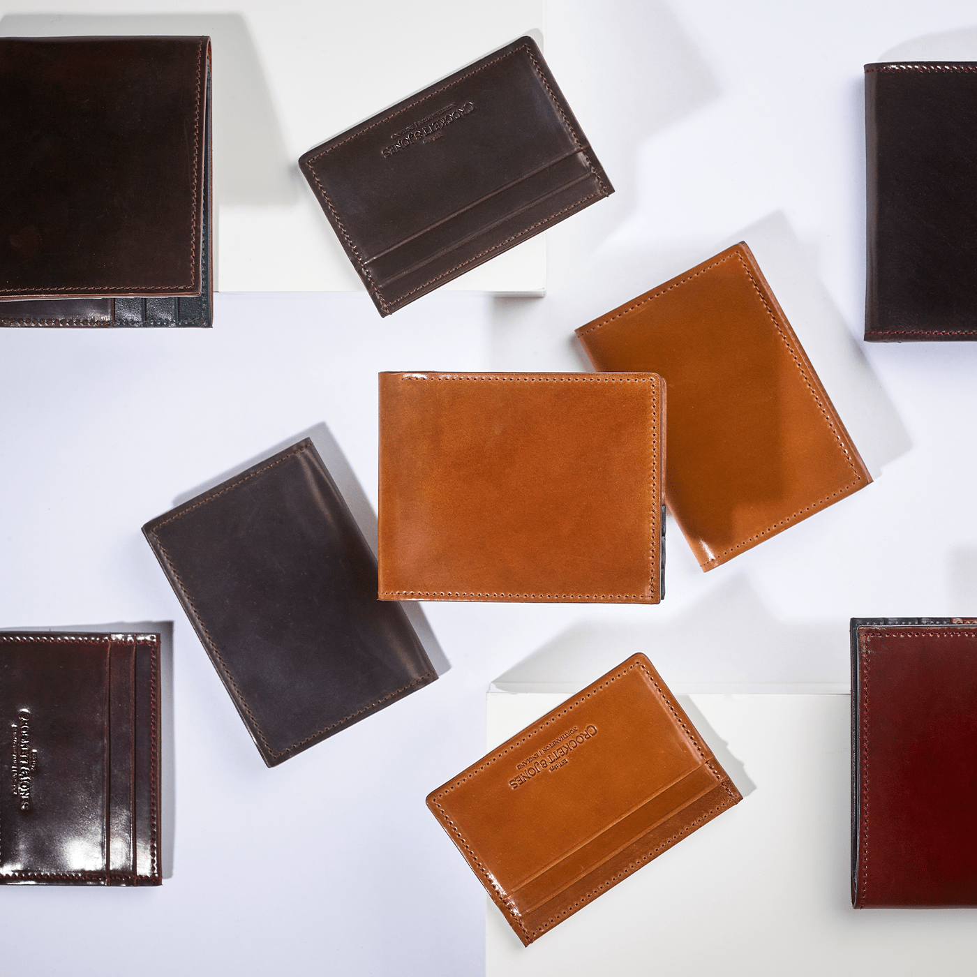 card sleeve wallets Card Holder Whisky Cordovan – Crockett & Jones US